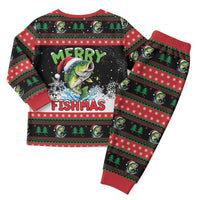 Fishing Christmas Merry Fishmas Christmas Pajama Set We Wish You A Merry Fishmas - Wonder Print Shop