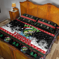 Fishing Christmas Merry Fishmas Quilt Bed Set We Wish You A Merry Fishmas - Wonder Print Shop