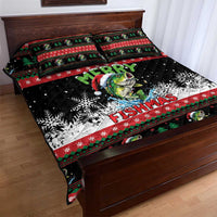 Fishing Christmas Merry Fishmas Quilt Bed Set We Wish You A Merry Fishmas - Wonder Print Shop