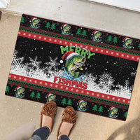 Fishing Christmas Merry Fishmas Rubber Doormat We Wish You A Merry Fishmas - Wonder Print Shop