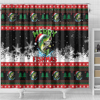 Fishing Christmas Merry Fishmas Shower Curtain We Wish You A Merry Fishmas - Wonder Print Shop