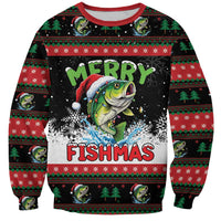 Fishing Christmas Merry Fishmas Sweatshirt We Wish You A Merry Fishmas - Wonder Print Shop