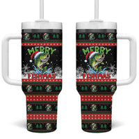 Fishing Christmas Merry Fishmas Tumbler With Handle We Wish You A Merry Fishmas - Wonder Print Shop