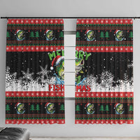 Fishing Christmas Merry Fishmas Window Curtain We Wish You A Merry Fishmas - Wonder Print Shop