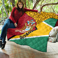 Guyana Republic Day Quilt Coat Of Arms Leopard Pattern - Wonder Print Shop