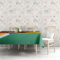 Guyana Republic Day Tablecloth Coat Of Arms Leopard Pattern - Wonder Print Shop