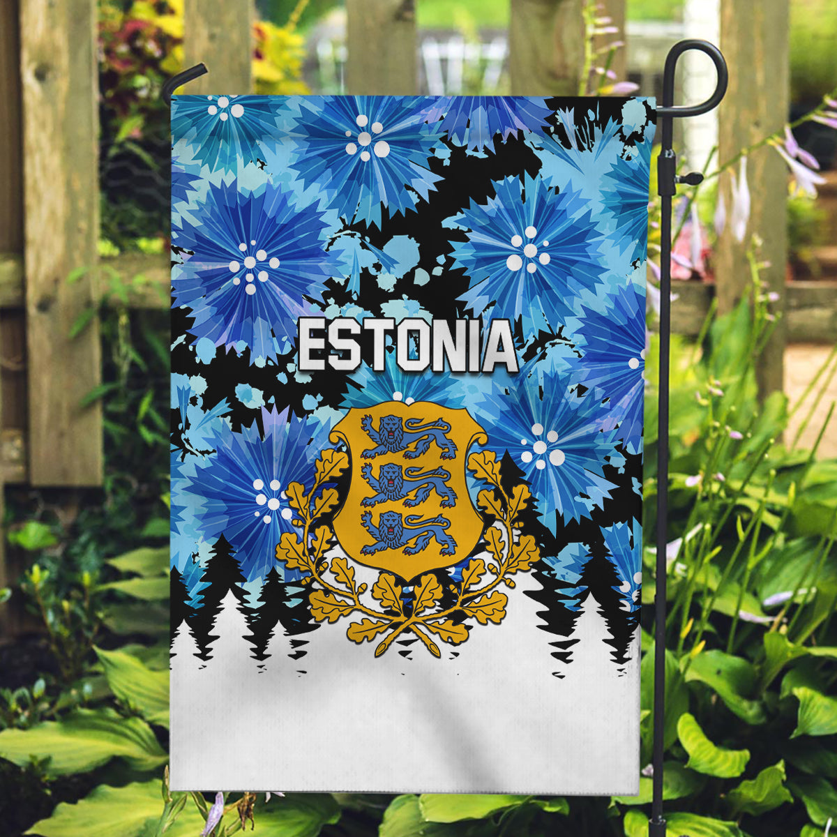 Estonia Independence Day Garden Flag Cornflower Unique Style