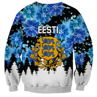 Estonia Independence Day Sweatshirt Cornflower Unique Style - Wonder Print Shop