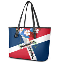 Dominican Republic Independence Day Leather Tote Bag Coat Of Arms Flag Style - Wonder Print Shop