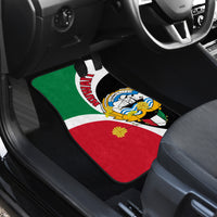 Kuwait National Day Car Mats Kuwayt Coat Of Arms Arfaj Flower - Wonder Print Shop