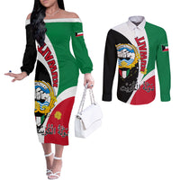 kuwait-national-day-couples-matching-off-the-shoulder-long-sleeve-dress-and-long-sleeve-button-shirt-kuwayt-coat-of-arms-arfaj-flower