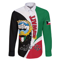 Kuwait National Day Family Matching Off Shoulder Maxi Dress and Hawaiian Shirt Kuwayt Coat Of Arms Arfaj Flower - Wonder Print Shop