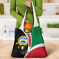 Kuwait National Day Grocery Bag Kuwayt Coat Of Arms Arfaj Flower