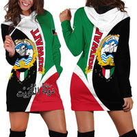 Kuwait National Day Hoodie Dress Kuwayt Coat Of Arms Arfaj Flower - Wonder Print Shop