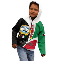 Kuwait National Day Kid Hoodie Kuwayt Coat Of Arms Arfaj Flower - Wonder Print Shop