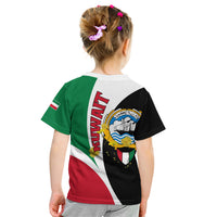 Kuwait National Day Kid T Shirt Kuwayt Coat Of Arms Arfaj Flower - Wonder Print Shop