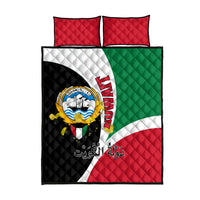 Kuwait National Day Quilt Bed Set Kuwayt Coat Of Arms Arfaj Flower - Wonder Print Shop