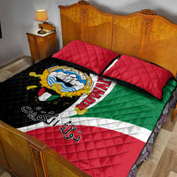 Kuwait National Day Quilt Bed Set Kuwayt Coat Of Arms Arfaj Flower - Wonder Print Shop