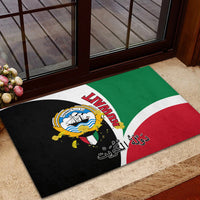 Kuwait National Day Rubber Doormat Kuwayt Coat Of Arms Arfaj Flower - Wonder Print Shop