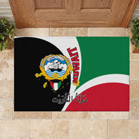 Kuwait National Day Rubber Doormat Kuwayt Coat Of Arms Arfaj Flower - Wonder Print Shop
