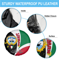 Kuwait National Day Spare Tire Cover Kuwayt Coat Of Arms Arfaj Flower - Wonder Print Shop