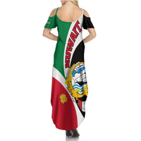 Kuwait National Day Summer Maxi Dress Kuwayt Coat Of Arms Arfaj Flower - Wonder Print Shop