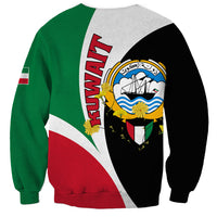 Kuwait National Day Sweatshirt Kuwayt Coat Of Arms Arfaj Flower - Wonder Print Shop