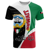 Kuwait National Day T Shirt Kuwayt Coat Of Arms Arfaj Flower - Wonder Print Shop