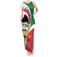 Kuwait National Day Tank Maxi Dress Kuwayt Coat Of Arms Arfaj Flower - Wonder Print Shop