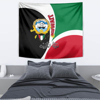 Kuwait National Day Tapestry Kuwayt Coat Of Arms Arfaj Flower - Wonder Print Shop
