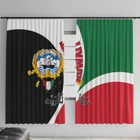Kuwait National Day Window Curtain Kuwayt Coat Of Arms Arfaj Flower - Wonder Print Shop