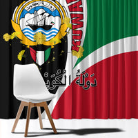 Kuwait National Day Window Curtain Kuwayt Coat Of Arms Arfaj Flower - Wonder Print Shop
