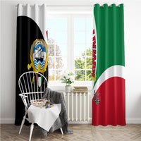 Kuwait National Day Window Curtain Kuwayt Coat Of Arms Arfaj Flower - Wonder Print Shop