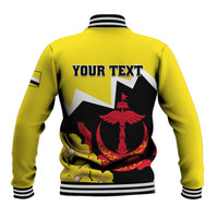 Brunei Darussalam National Day Baseball Jacket Coat Of Arms Simpor Flower - Wonder Print Shop