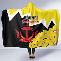 Brunei Darussalam National Day Hooded Blanket Coat Of Arms Simpor Flower