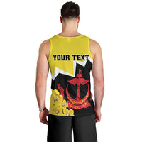 Brunei Darussalam National Day Men Tank Top Coat Of Arms Simpor Flower - Wonder Print Shop
