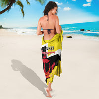 Brunei Darussalam National Day Sarong Coat Of Arms Simpor Flower - Wonder Print Shop