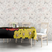 Brunei Darussalam National Day Tablecloth Coat Of Arms Simpor Flower - Wonder Print Shop