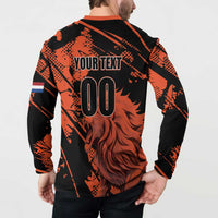 Custom Nederlands 2026 World Football Button Sweatshirt Hup Holland Hup Lions - Wonder Print Shop