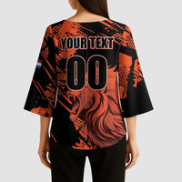 Custom Nederlands 2026 World Football Kimono Sleeve Blouse Hup Holland Hup Lions - Wonder Print Shop