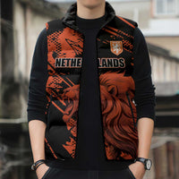 Custom Nederlands 2026 World Football Sleeveless Puffer Jacket Hup Holland Hup Lions - Wonder Print Shop