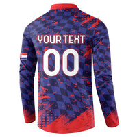 Custom Croatia 2026 World Football Button Sweatshirt Hrvatska Vatreni - Wonder Print Shop