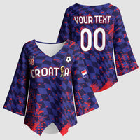 Custom Croatia 2026 World Football Kimono Sleeve Blouse Hrvatska Vatreni - Wonder Print Shop