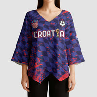 Custom Croatia 2026 World Football Kimono Sleeve Blouse Hrvatska Vatreni - Wonder Print Shop