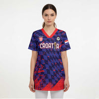 Custom Croatia 2026 World Football Scrub Top Hrvatska Vatreni - Wonder Print Shop