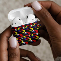 Haiti Map Camouflage Colorful AirPods Case - Wonder Print Shop