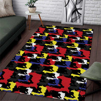Haiti Map Camouflage Colorful Area Rug - Wonder Print Shop