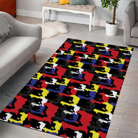 Haiti Map Camouflage Colorful Area Rug - Wonder Print Shop