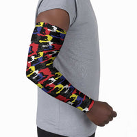Haiti Map Camouflage Colorful Arm Sleeves - Wonder Print Shop