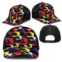 Haiti Map Camouflage Colorful Baseball Net Cap - Wonder Print Shop